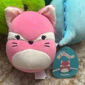 Squishmallows Pink and White Fox Plush
